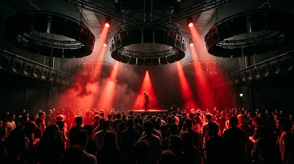 Audience inside an immersive venue driven by Pi Immersive Live